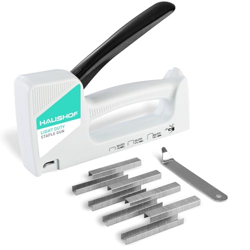 Smart Home HAUSHOF Light Duty Staple Gun, Upholstery Staple Gun with 800PCS Set