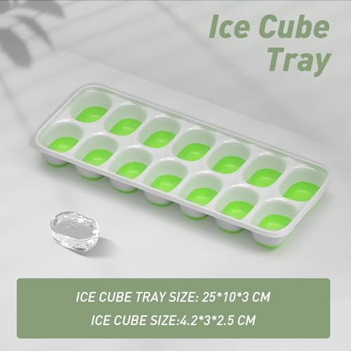 Smart Home ChefAide 4‑Pack Ice Cube Trays with Lids, 56‑Cube Collection