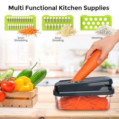 Smart Home Yusshn Vegetable Chopper,12-in-1 Multifunctional Food Chopper,Professional Onion Chopper for Daily Use