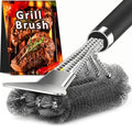 luxury TNTOR Grill Brush with Scraper, 18" Adjustable Handle BBQ Set